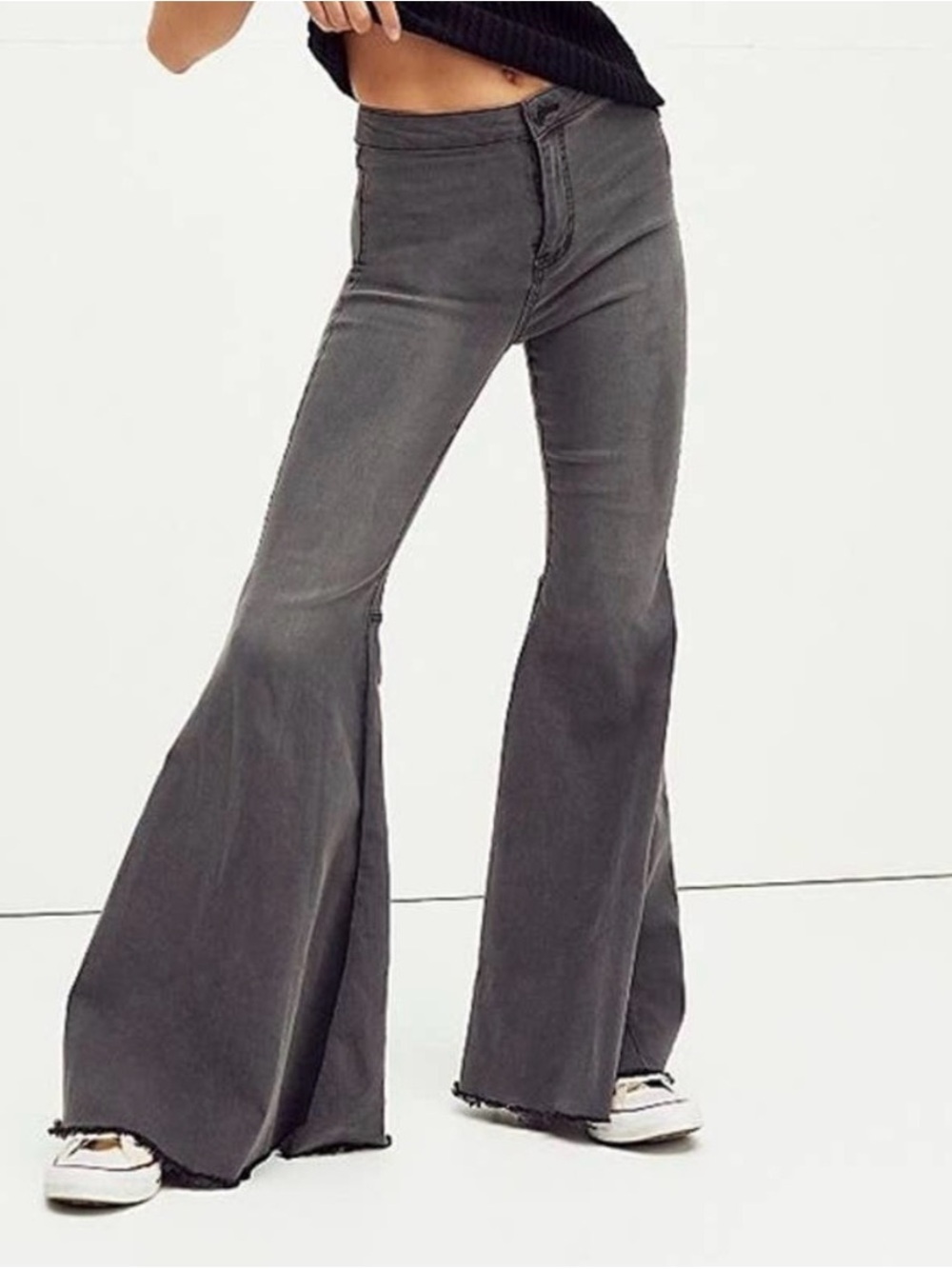 Free People Just Float On Flare Jeans Dark Gray Size 26